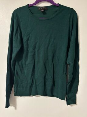 Amisu Knitwear Emerald Green Long Sleeve Crewneck Sweater New Yorker Size XL